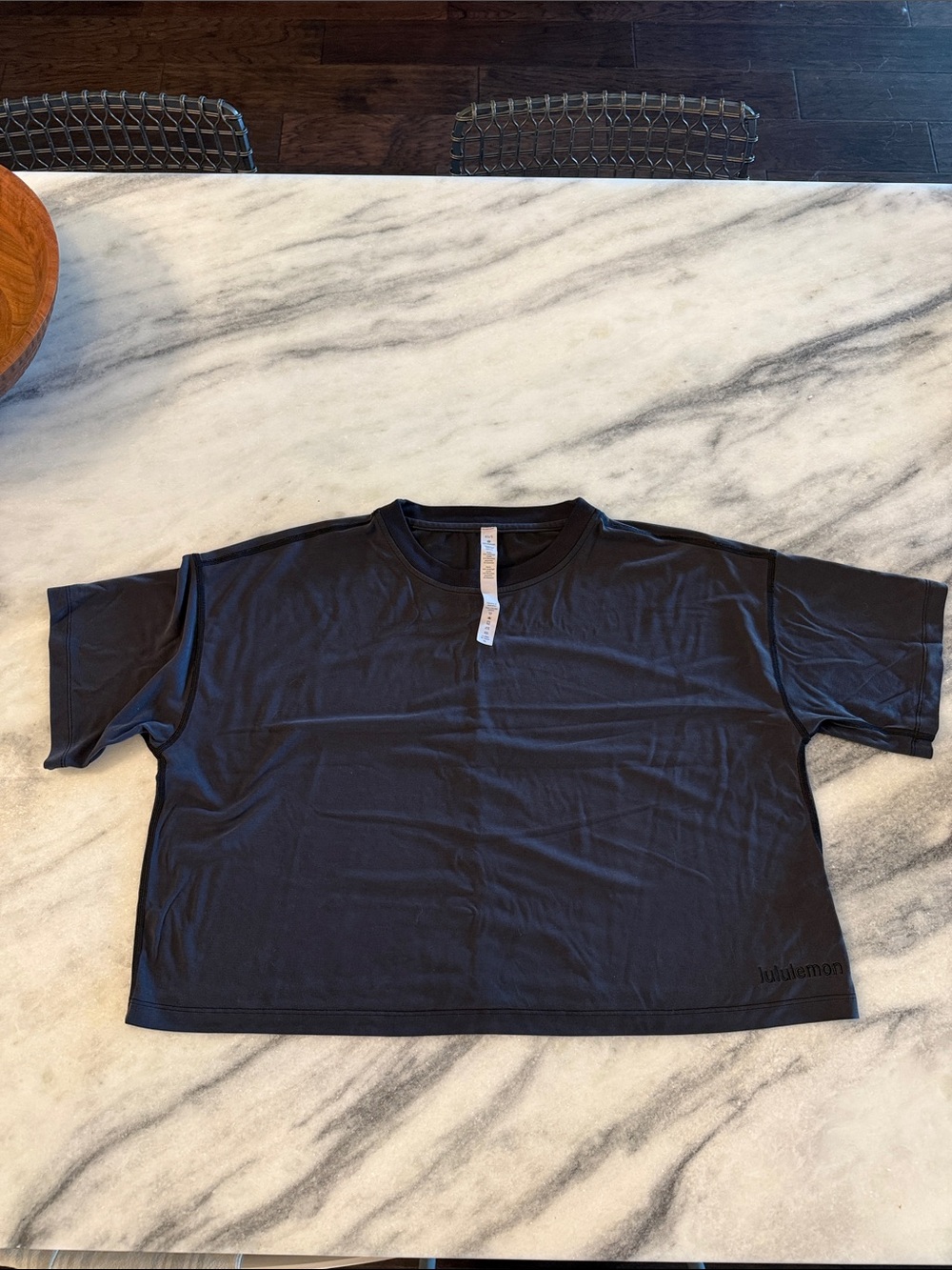 lululemon athletica Black Short Sleeve Boxy Tee